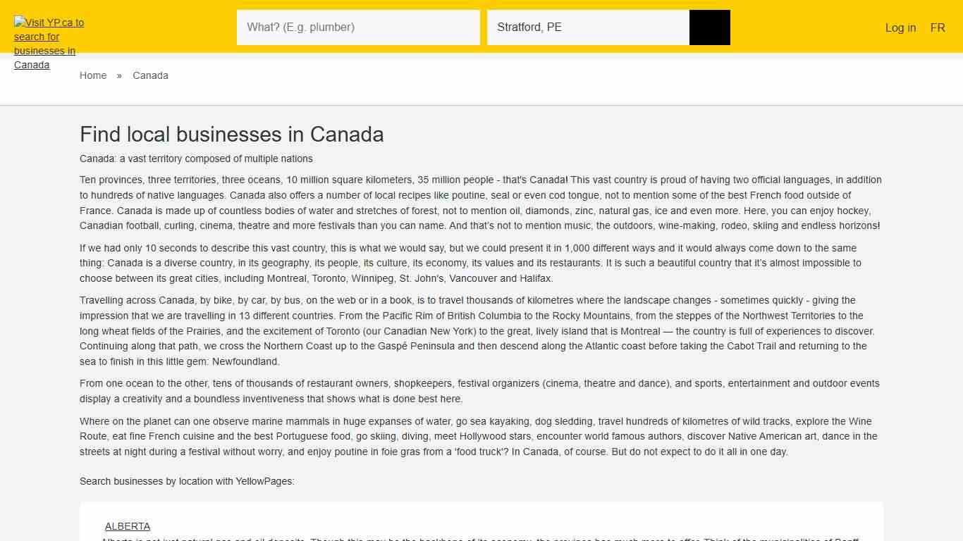 Search the Phonebook by Location: Find a Canada Business Listing | YellowPages.ca